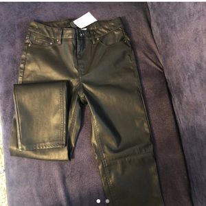 H&M leather coated pants